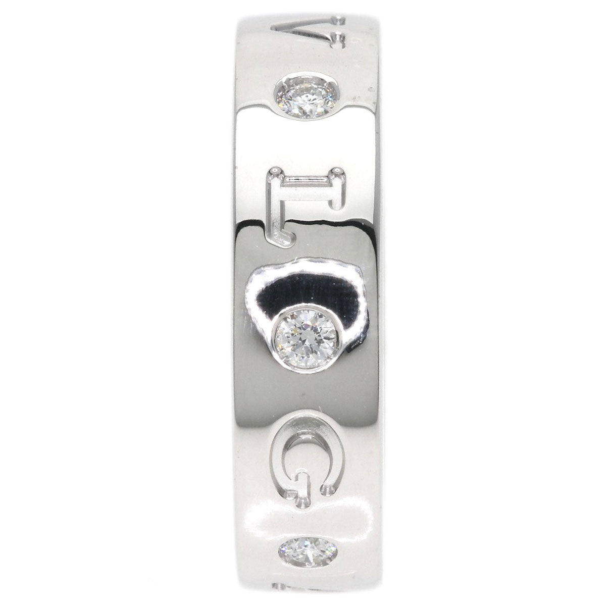 BVLGARI Roman Sorbet Diamond #49 Ring K18 White Gold Ladies [Used]