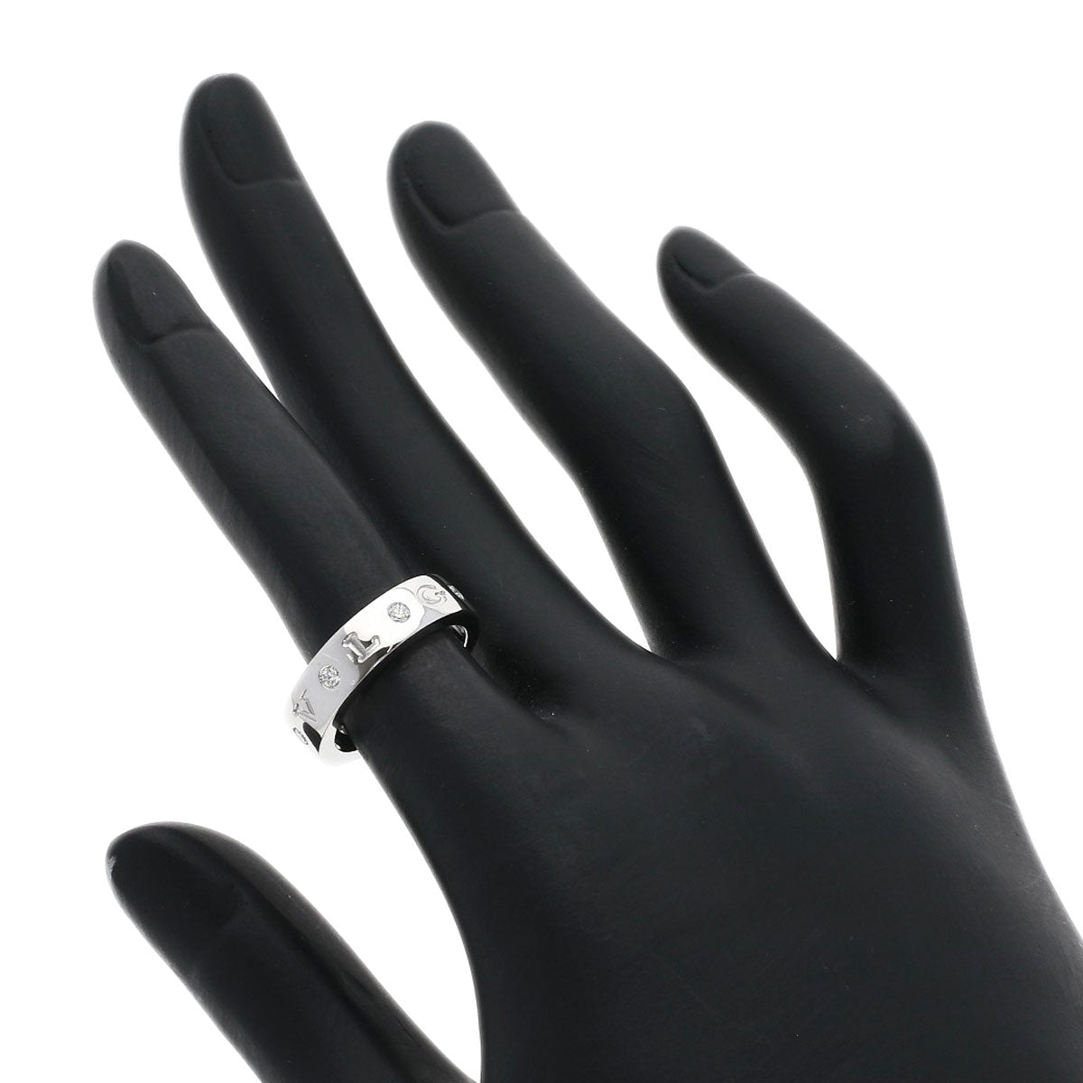 BVLGARI Roman Sorbet Diamond #49 Ring K18 White Gold Ladies [Used]