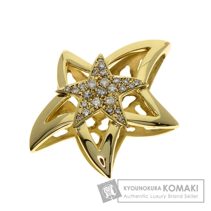 0.62ct Star motif Diamond Pendant top K18 Yellow Gold 11.8g　Ladies