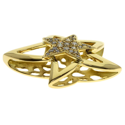 0.62ct Star motif Diamond Pendant top K18 Yellow Gold 11.8g　Ladies