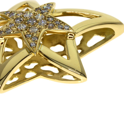 0.62ct Star motif Diamond Pendant top K18 Yellow Gold 11.8g　Ladies