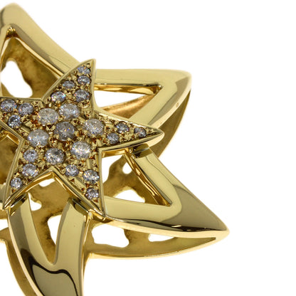 0.62ct Star motif Diamond Pendant top K18 Yellow Gold 11.8g　Ladies