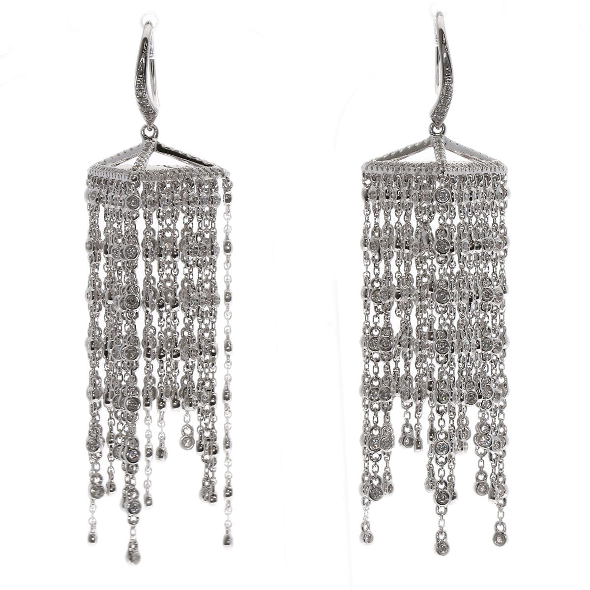 2.42ct Diamond earring K18 White Gold 18g　Ladies