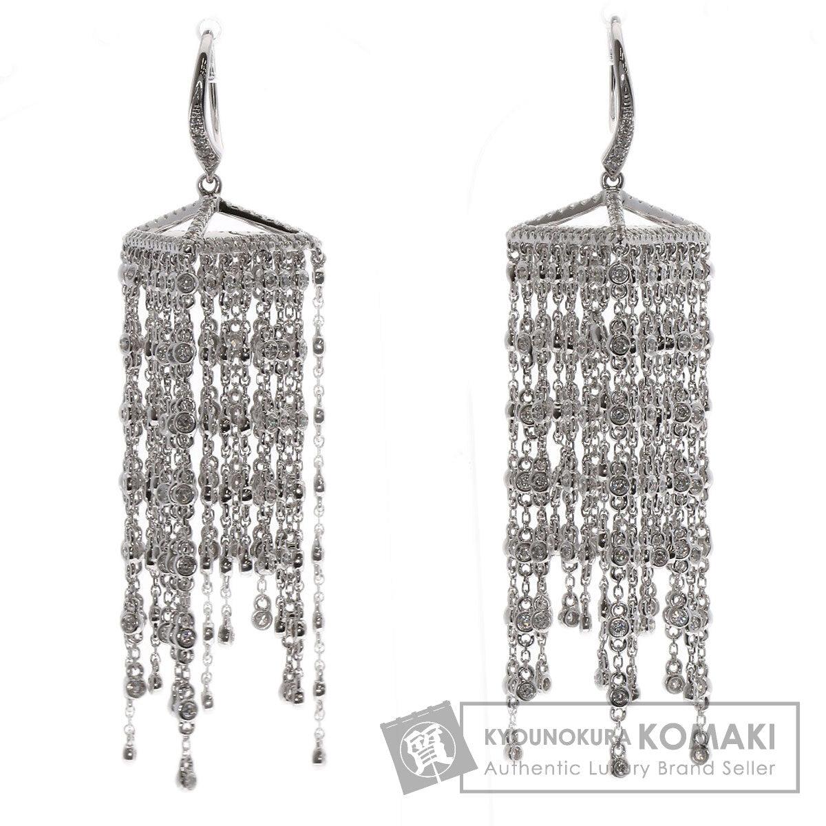 2.42ct Diamond earring K18 White Gold 18g　Ladies