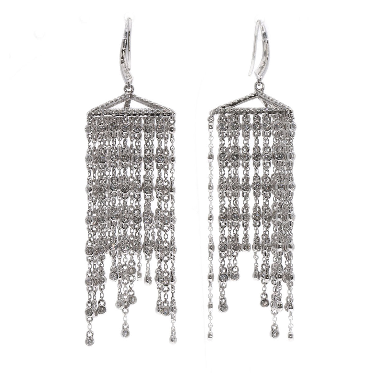 2.42ct Diamond earring K18 White Gold 18g　Ladies