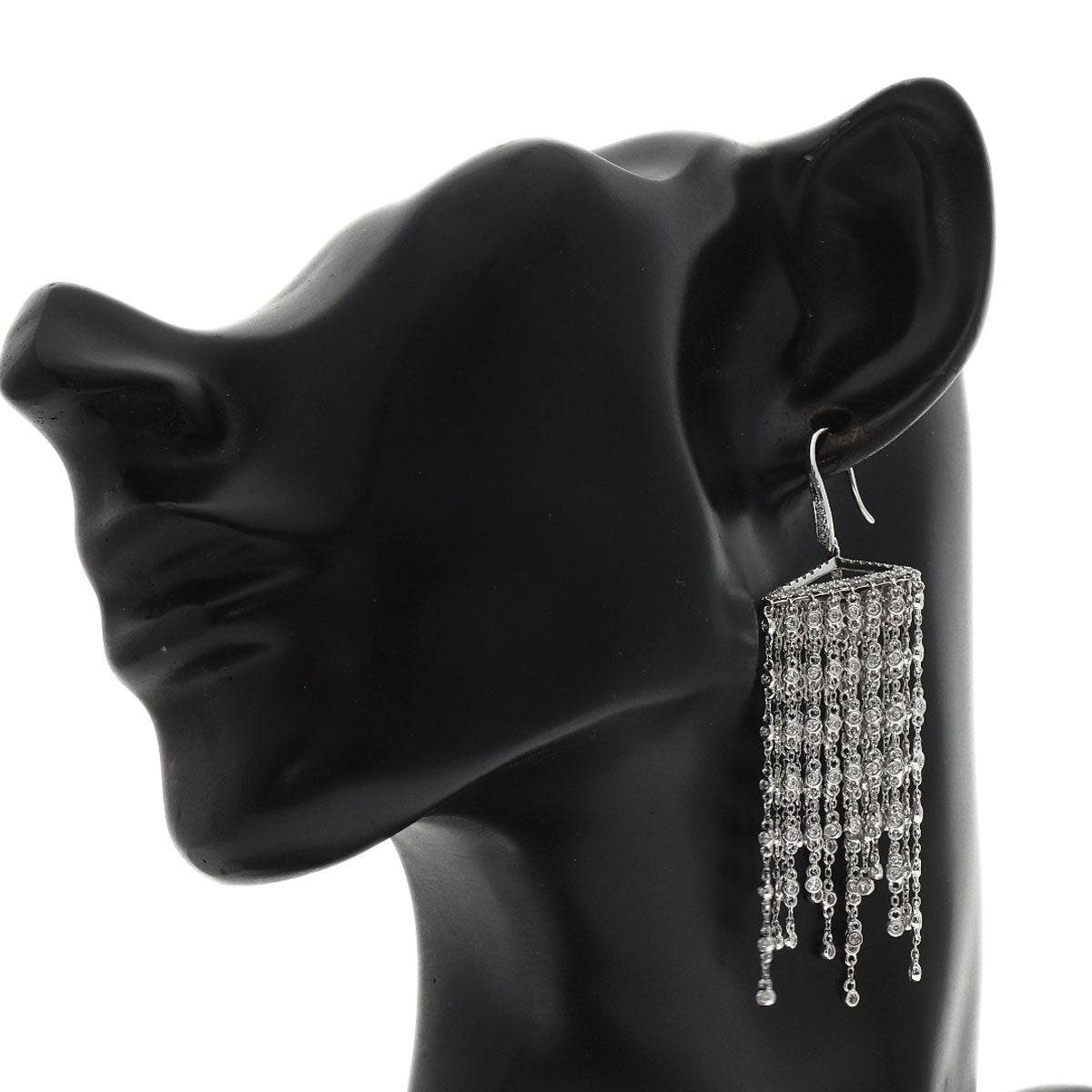 2.42ct Diamond earring K18 White Gold 18g　Ladies