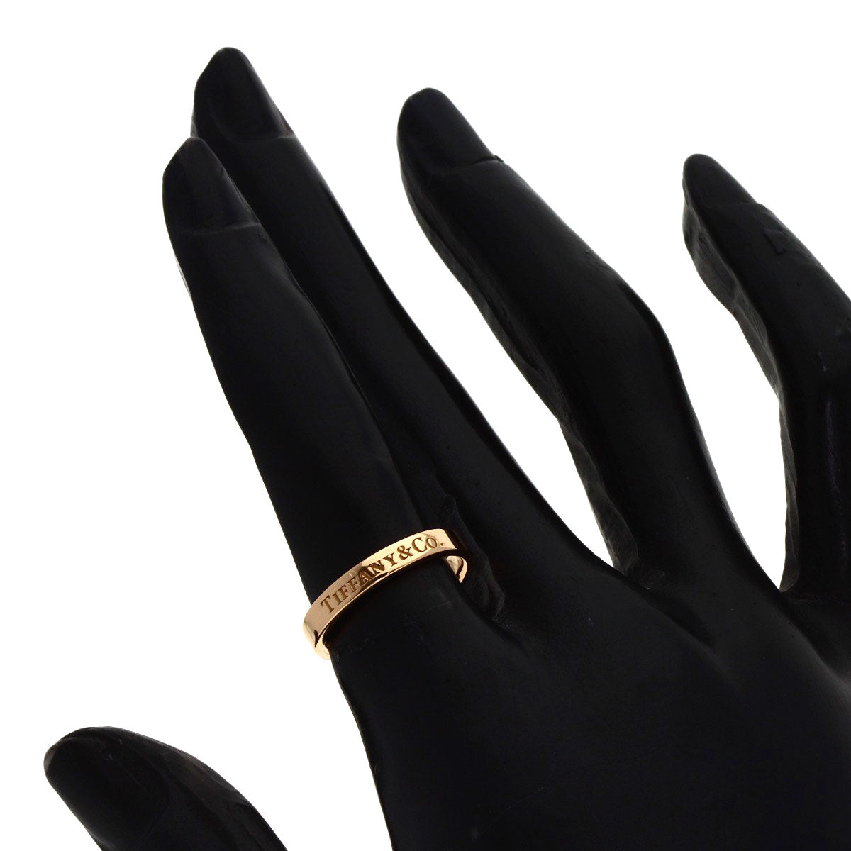 TIFFANY&Co. Flat band Ring K18 Pink Gold Ladies [Used]