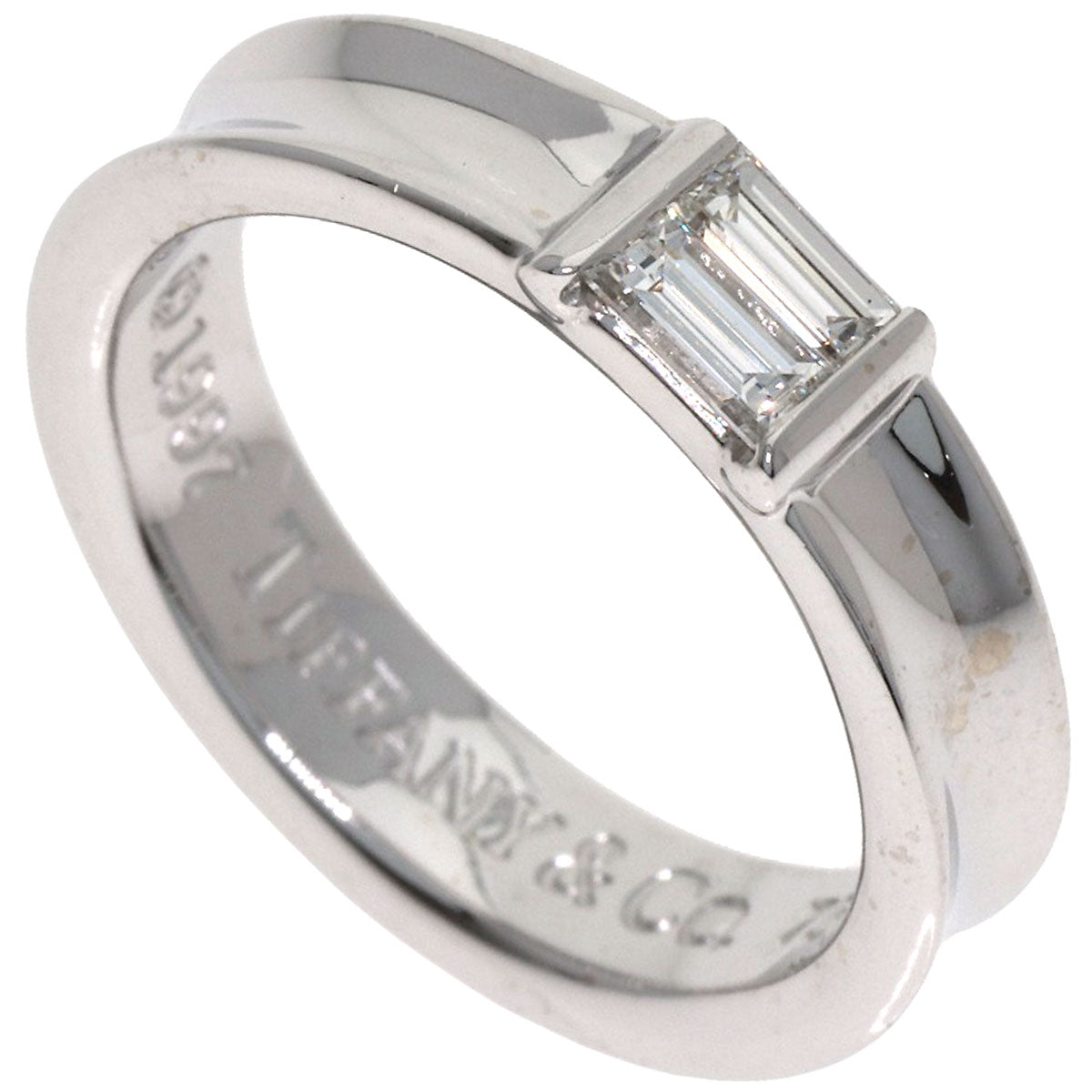 TIFFANY&Co. Stacking band Diamond Ring K18 White Gold Ladies [Used]