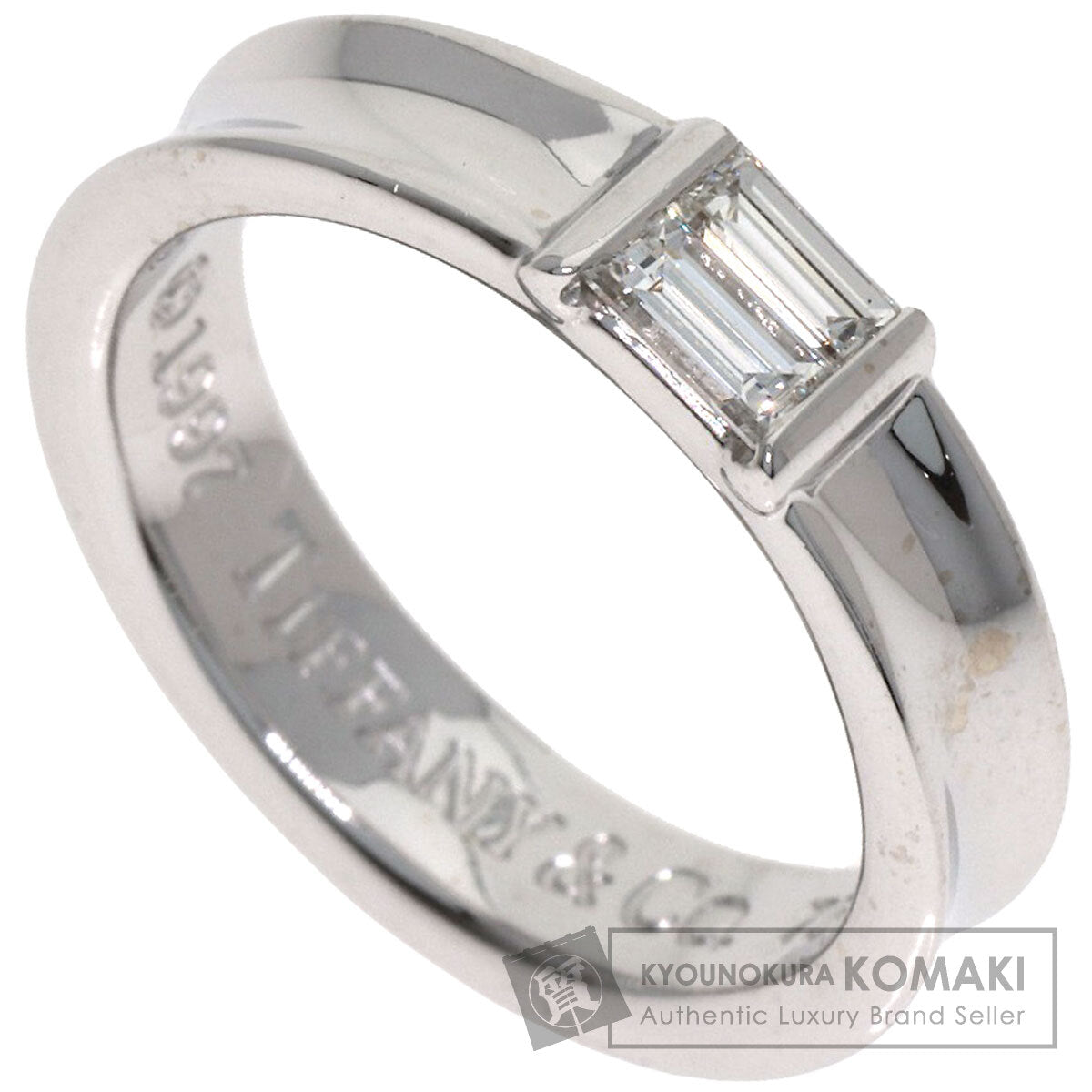 TIFFANY&Co. Stacking band Diamond Ring K18 White Gold Ladies [Used]