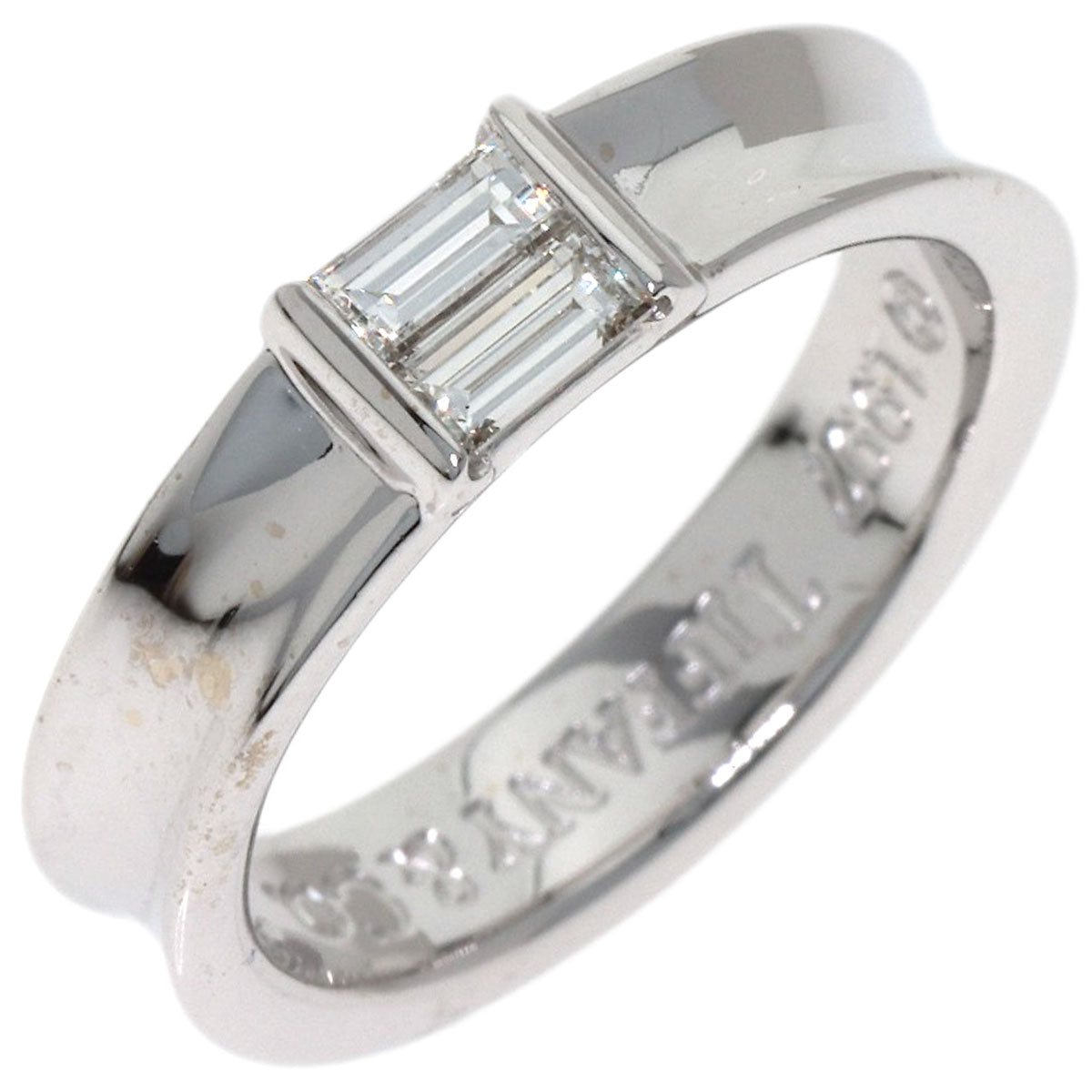 TIFFANY&Co. Stacking band Diamond Ring K18 White Gold Ladies [Used]