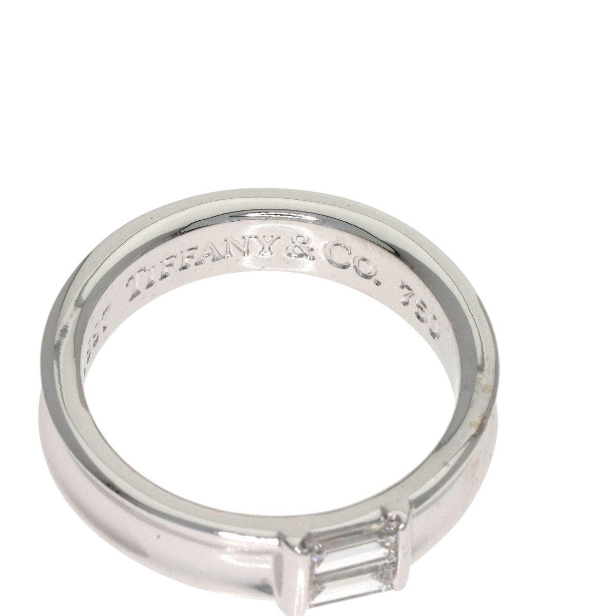 TIFFANY&Co. Stacking band Diamond Ring K18 White Gold Ladies [Used]