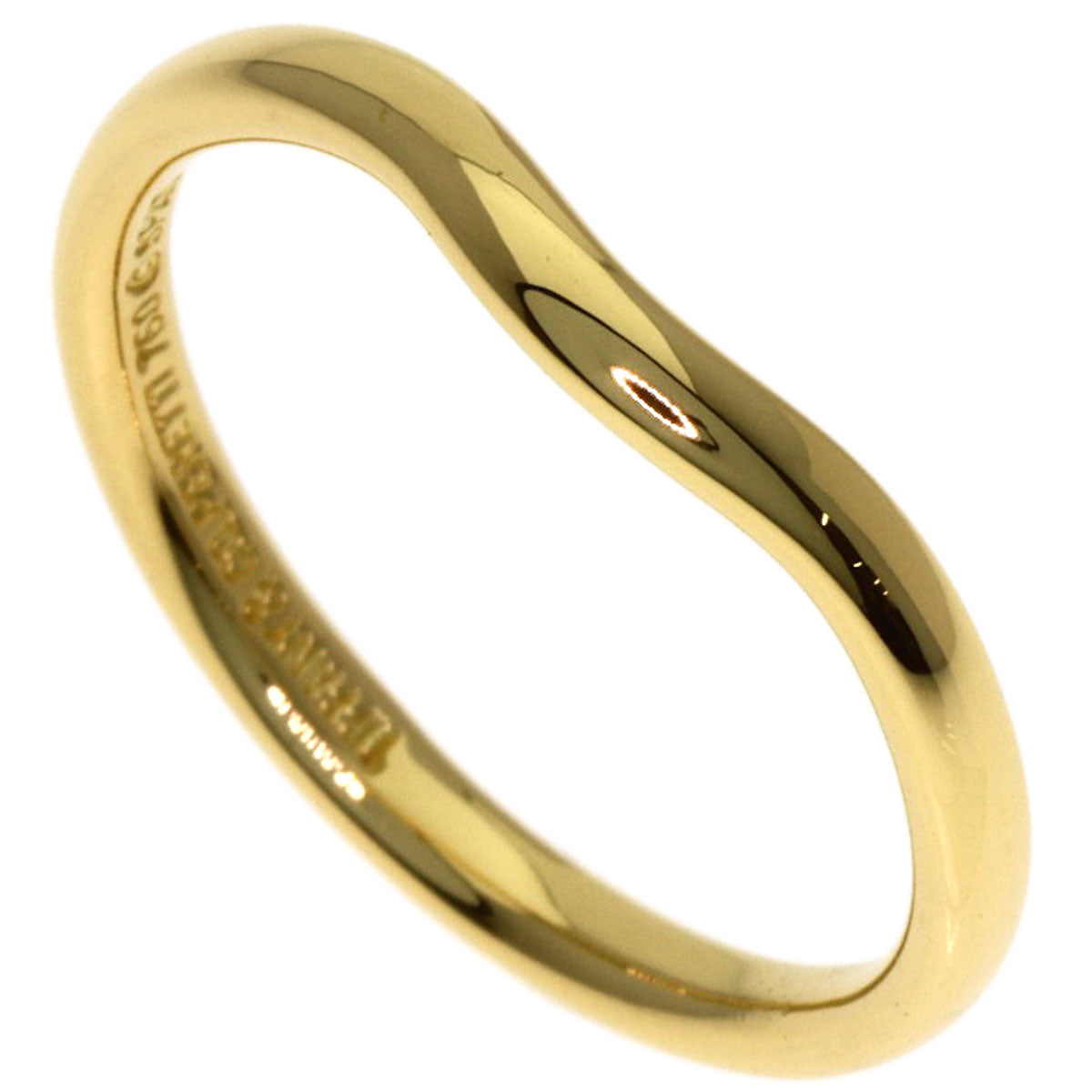 TIFFANY&Co. Curved band Ring K18 Yellow Gold Ladies [Used]