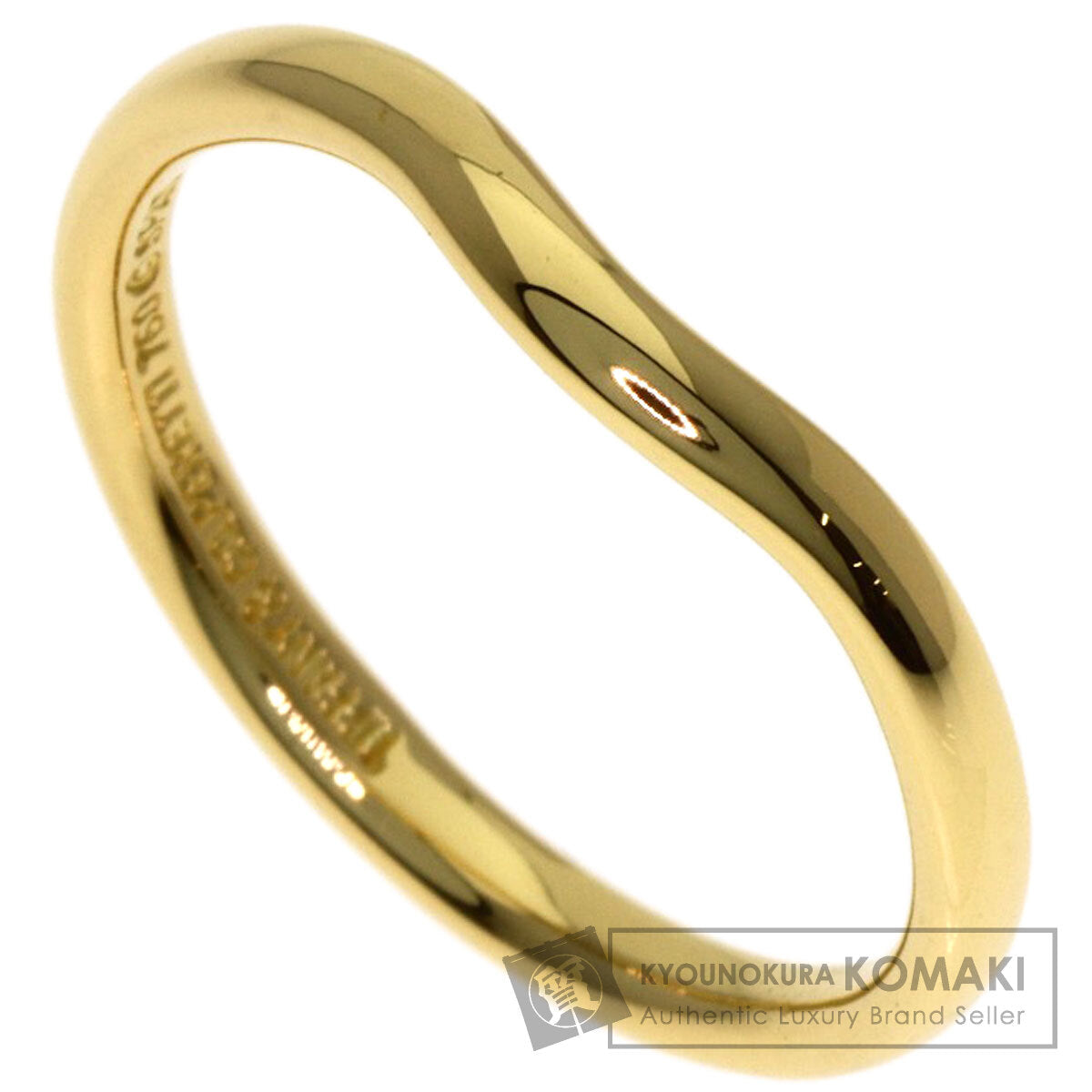 TIFFANY&Co. Curved band Ring K18 Yellow Gold Ladies [Used]