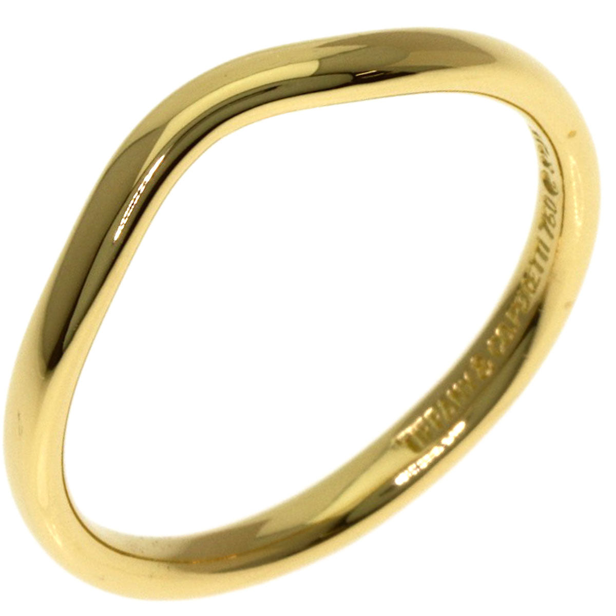 TIFFANY&Co. Curved band Ring K18 Yellow Gold Ladies [Used]