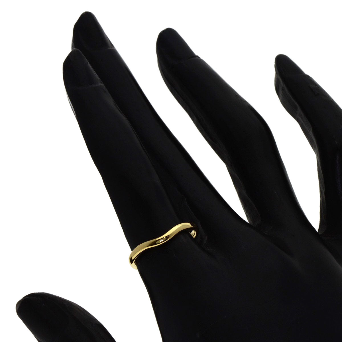 TIFFANY&Co. Curved band Ring K18 Yellow Gold Ladies [Used]