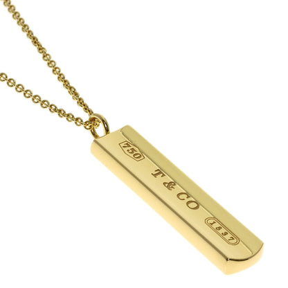 TIFFANY&Co. 1837 bar Necklace K18 Yellow Gold Ladies [Used]