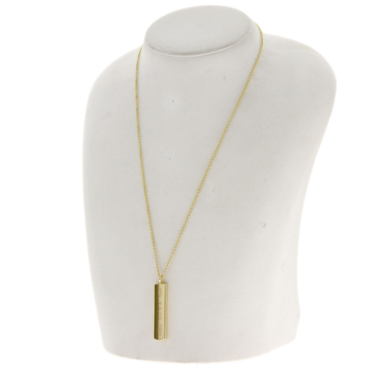 TIFFANY&Co. 1837 bar Necklace K18 Yellow Gold Ladies [Used]