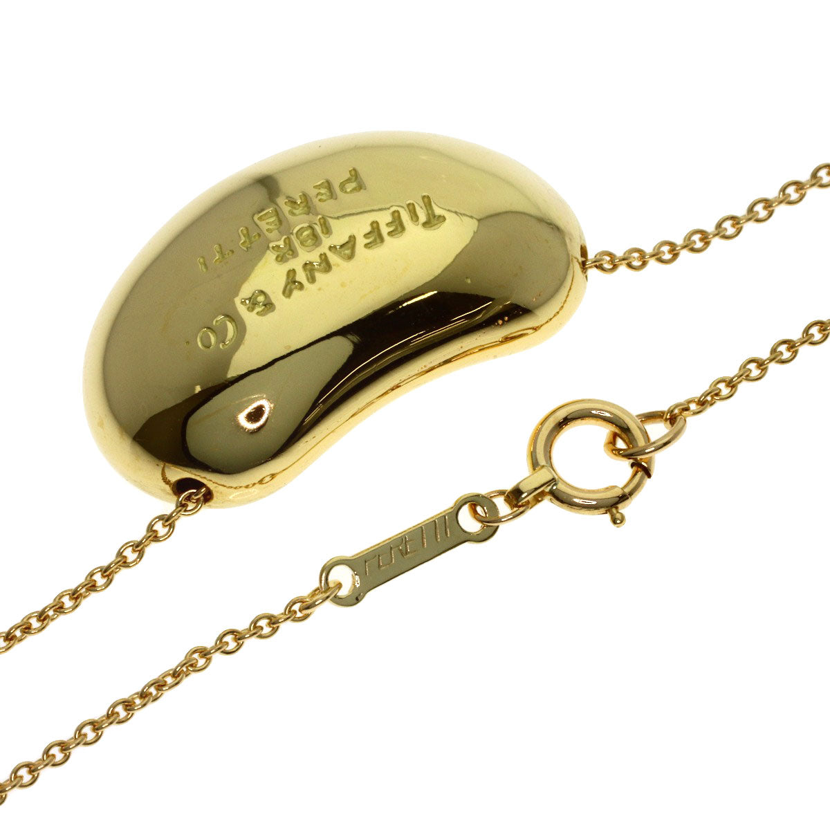 TIFFANY&Co. Bean Necklace K18 Yellow Gold Ladies [Used]