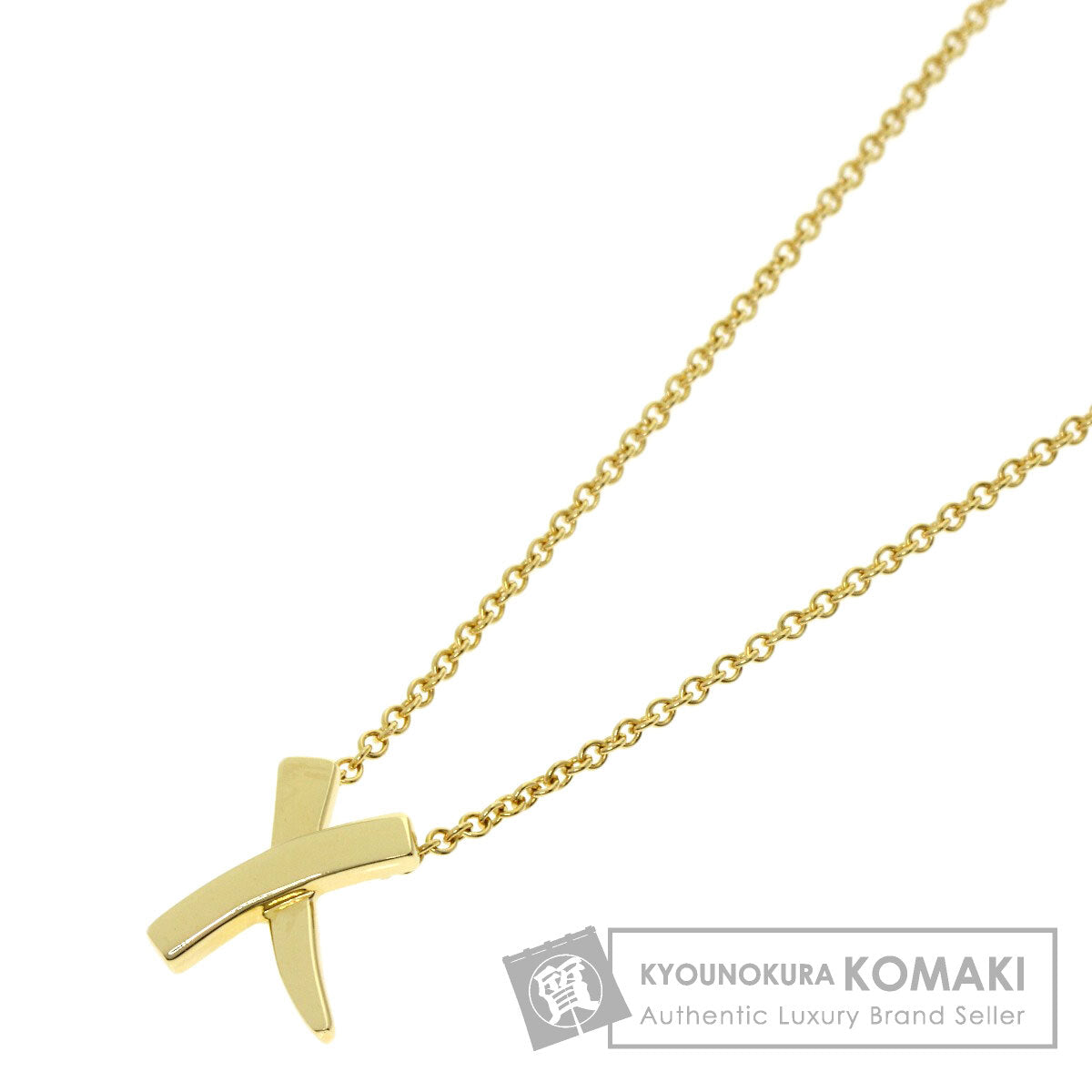 TIFFANY&Co. kiss Necklace K18 Yellow Gold Ladies [Used]