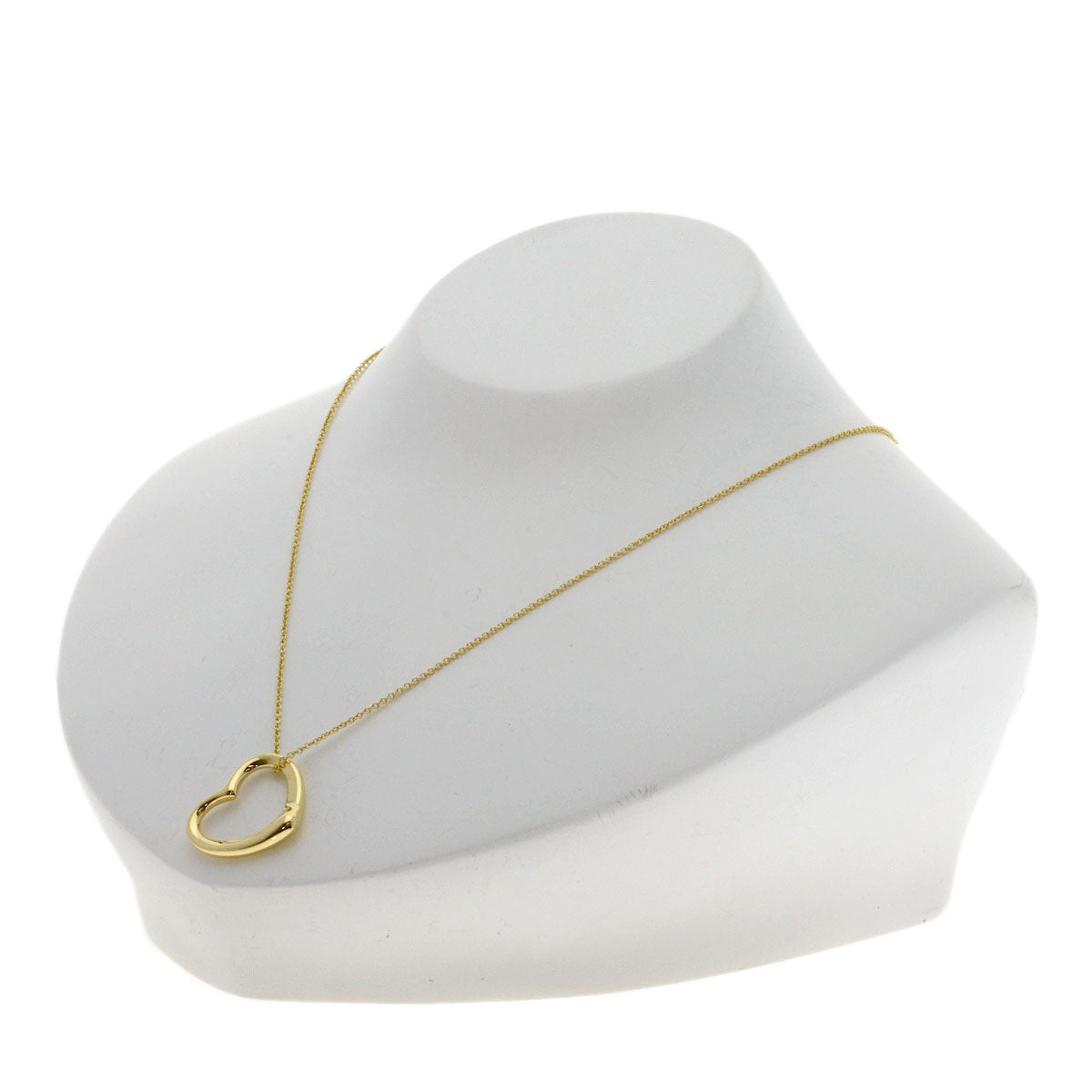 TIFFANY&Co. Open heart Necklace K18 Yellow Gold Ladies [Used]