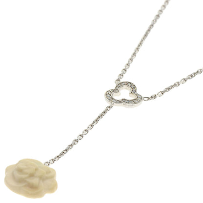 CHANEL Camellia Diamond Necklace K18 White Gold Ladies [Used]