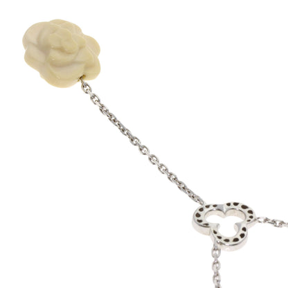 CHANEL Camellia Diamond Necklace K18 White Gold Ladies [Used]