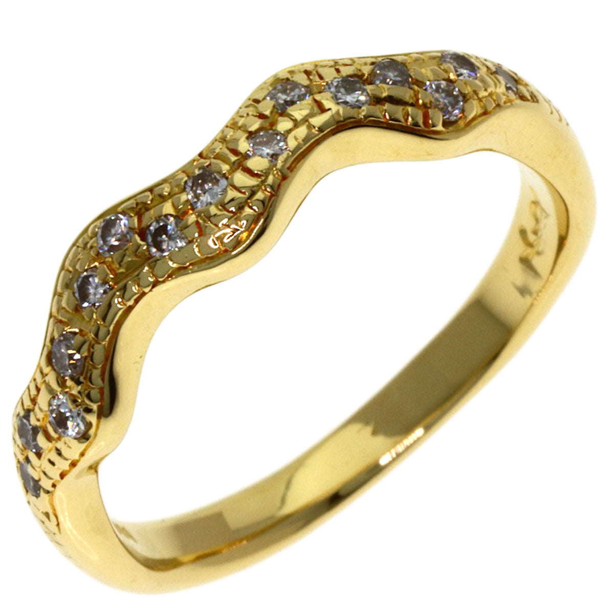 YVES SAINT LAURENT Diamond Ring K18 Yellow Gold Ladies [Used]