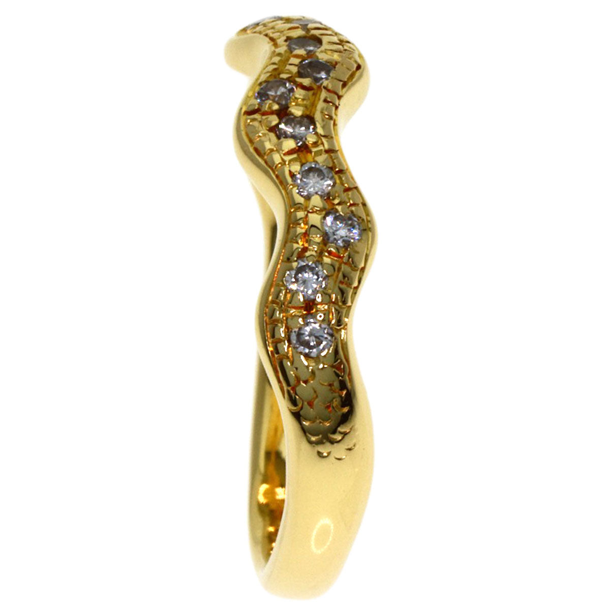 YVES SAINT LAURENT Diamond Ring K18 Yellow Gold Ladies [Used]