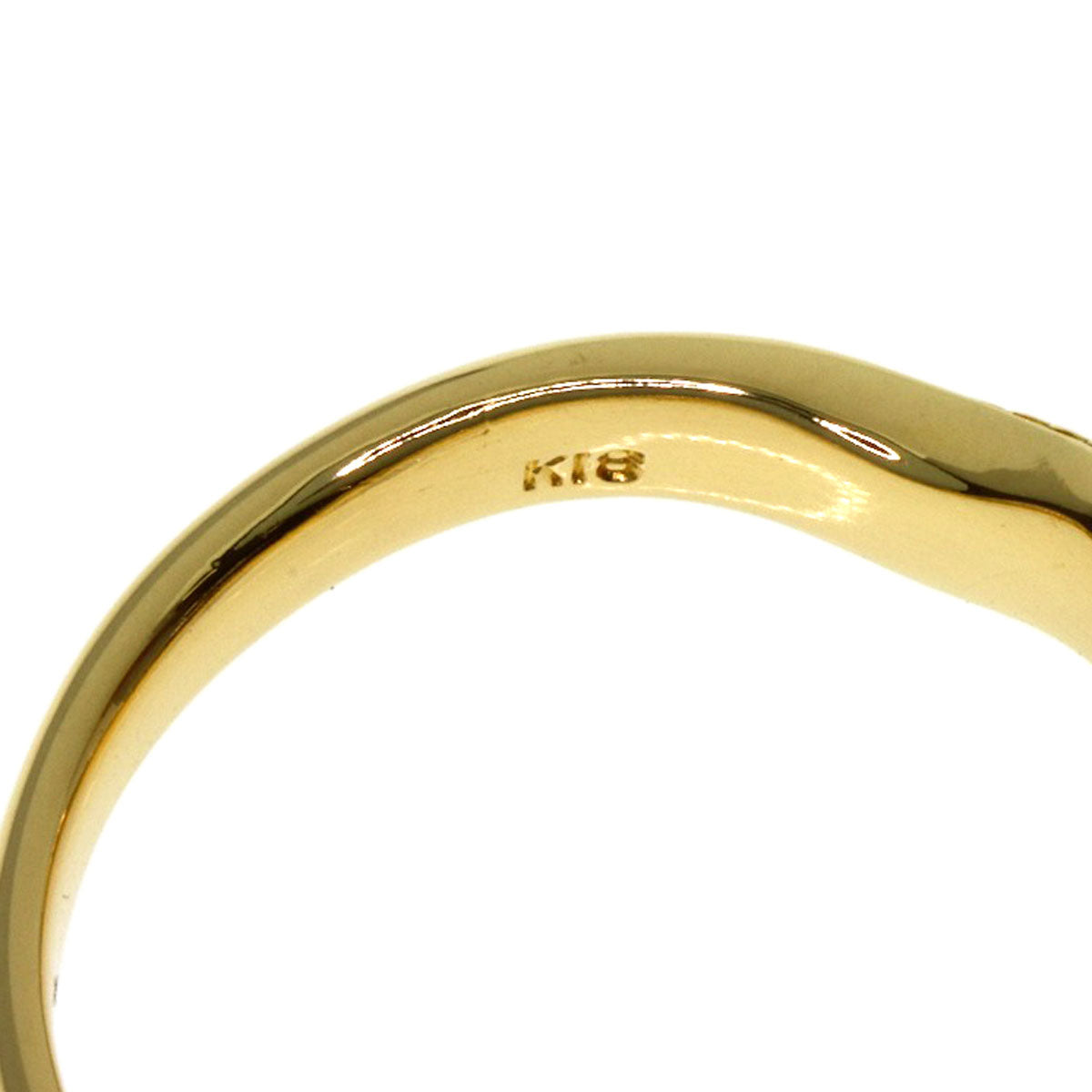 YVES SAINT LAURENT Diamond Ring K18 Yellow Gold Ladies [Used]