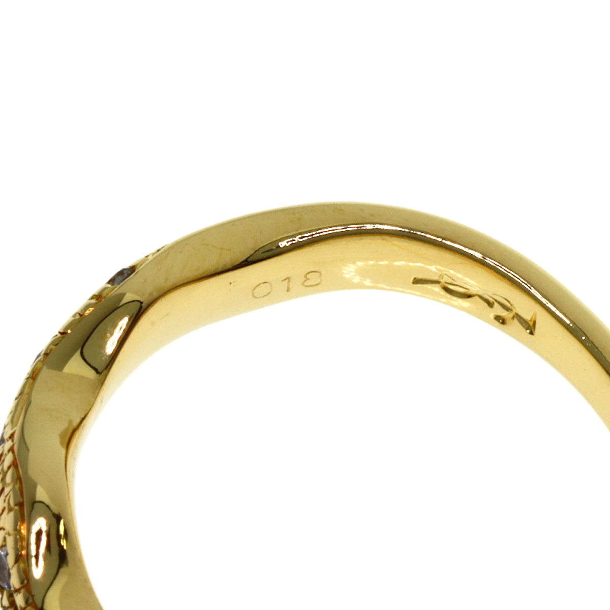 YVES SAINT LAURENT Diamond Ring K18 Yellow Gold Ladies [Used]