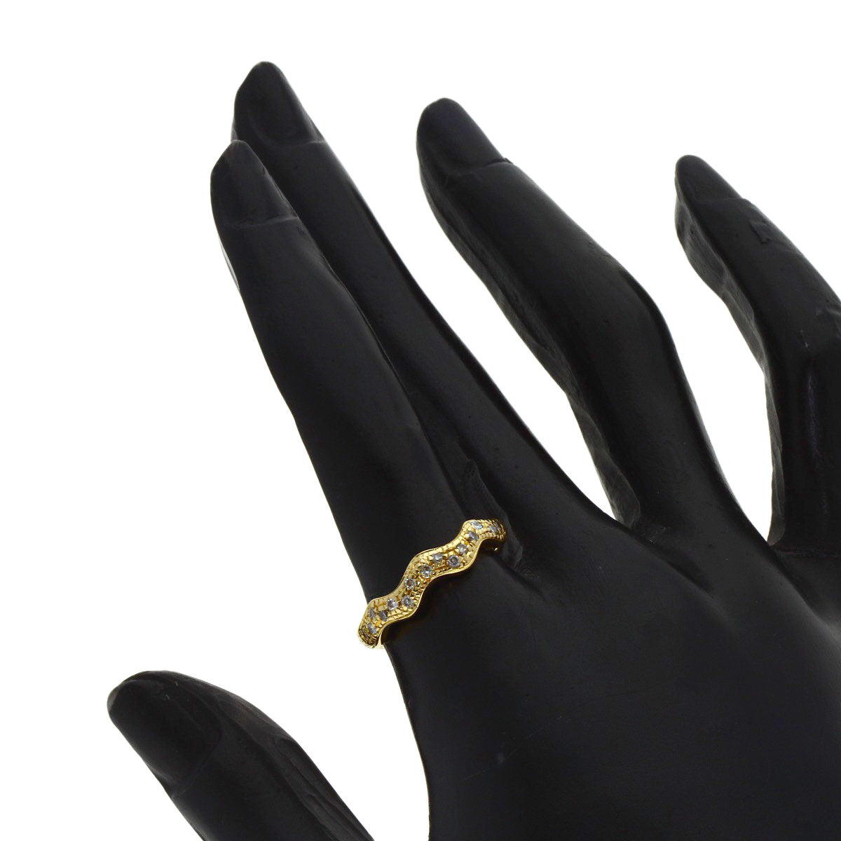 YVES SAINT LAURENT Diamond Ring K18 Yellow Gold Ladies [Used]