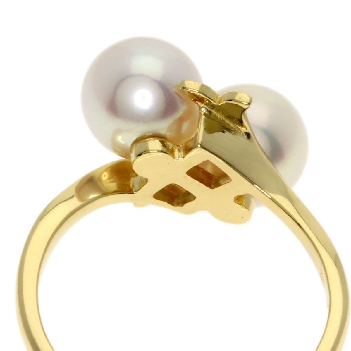 MIKIMOTO Pearl Pearl Ring K18 Yellow Gold Ladies [Used]