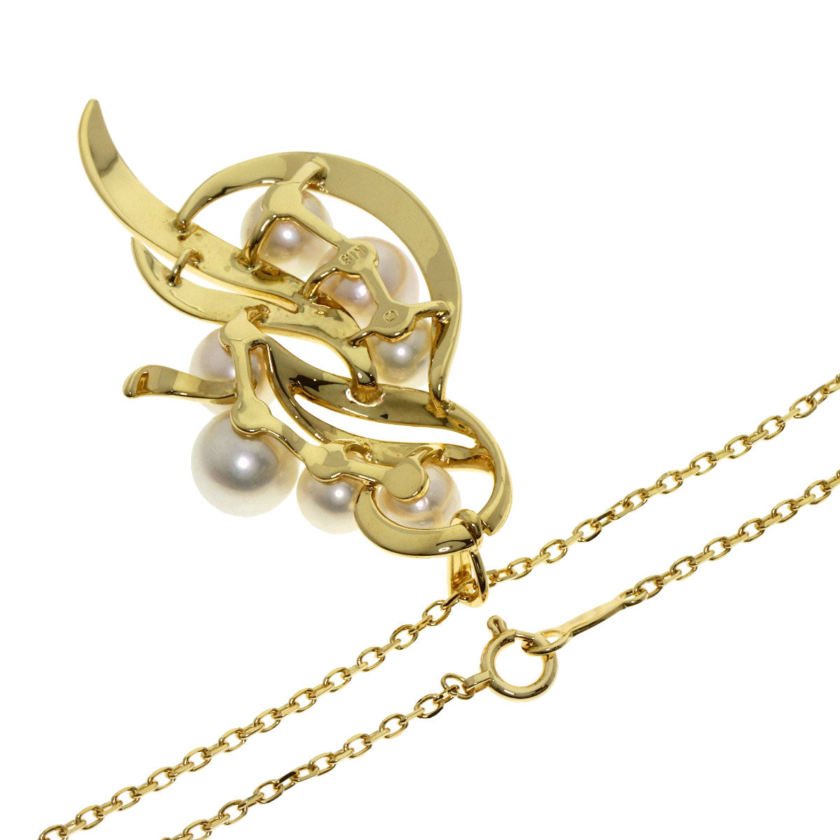 MIKIMOTO Pearl Pearl Necklace K18 Yellow Gold Ladies [Used]