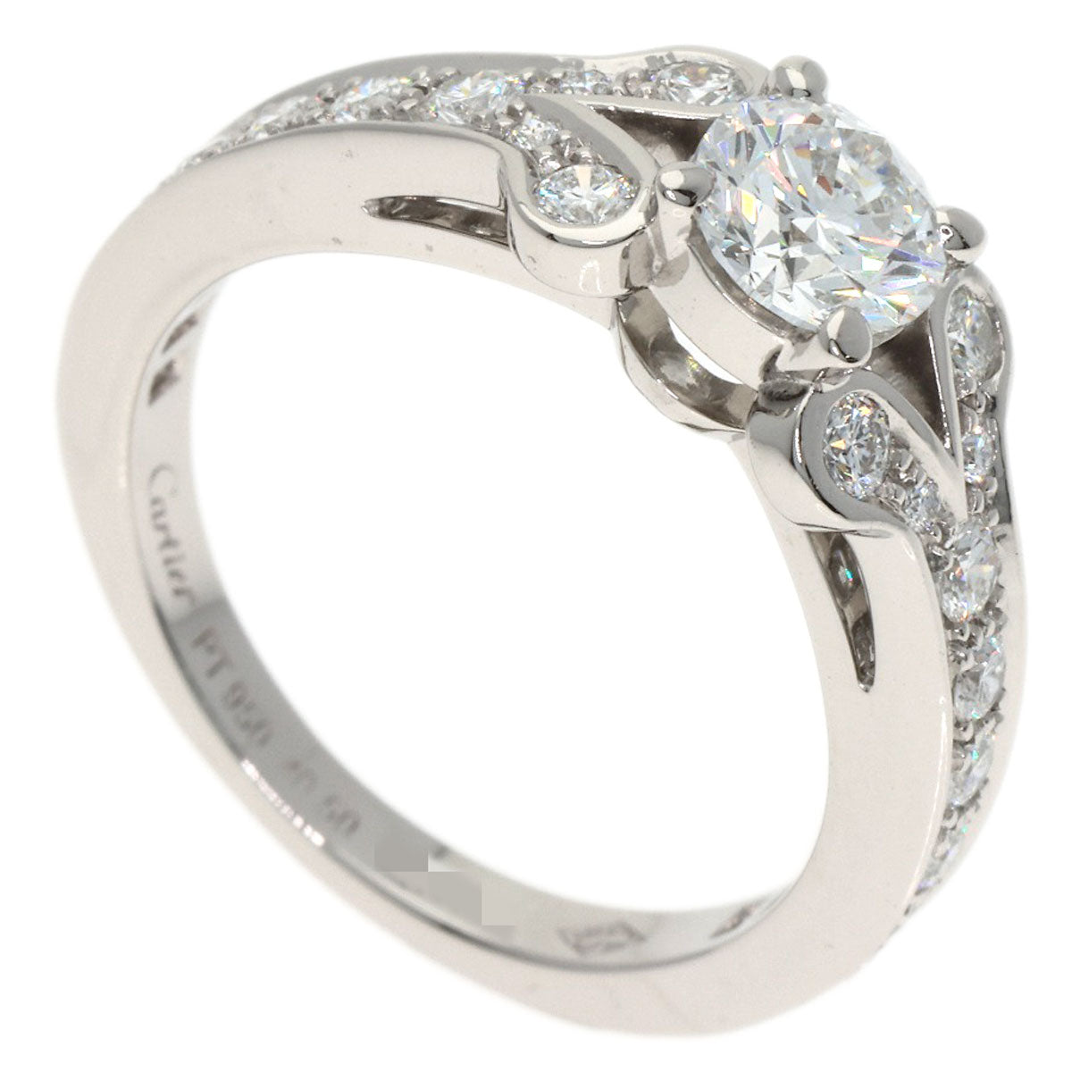 CARTIER Ballerina Diamond Ring Platinum PT950 Ladies [Used]