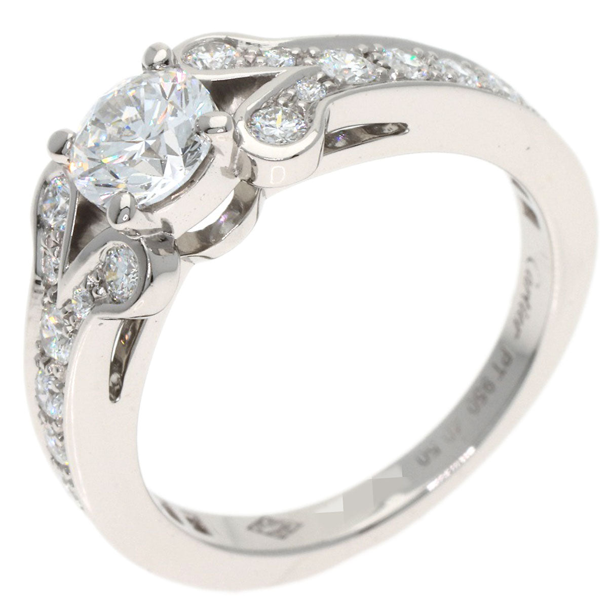 CARTIER Ballerina Diamond Ring Platinum PT950 Ladies [Used]