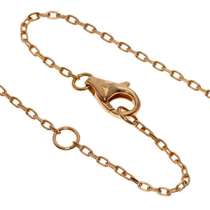 CARTIER Logo Double C Diamond Necklace K18 Pink Gold Ladies [Used]