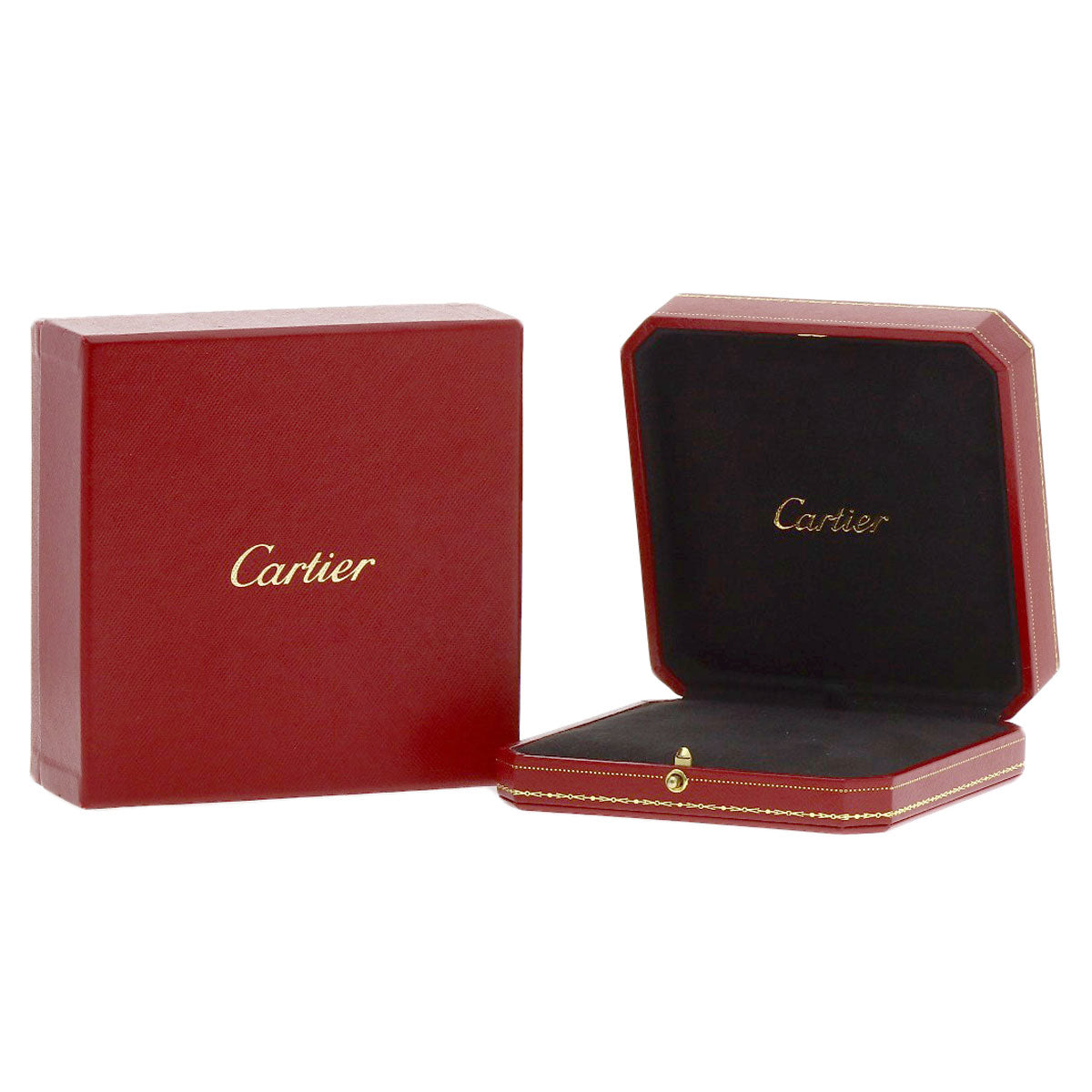 CARTIER Logo Double C Diamond Necklace K18 Pink Gold Ladies [Used]