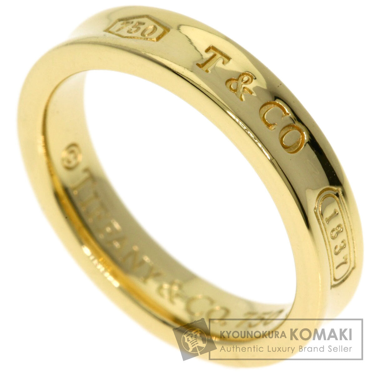 TIFFANY&Co. 1837 Narrow Ring K18 Yellow Gold Ladies [Used]