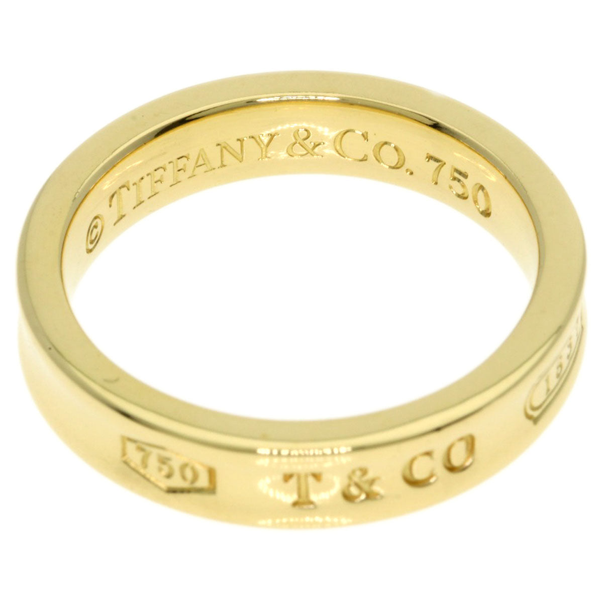 TIFFANY&Co. 1837 Narrow Ring K18 Yellow Gold Ladies [Used]