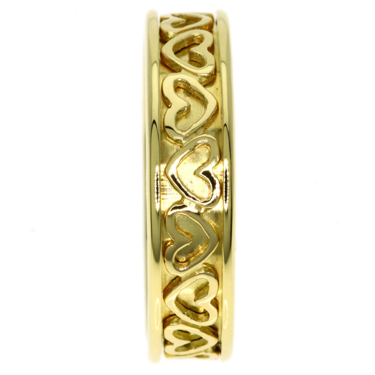 TIFFANY&Co. Cutout Heart Ring K18 Yellow Gold Ladies [Used]