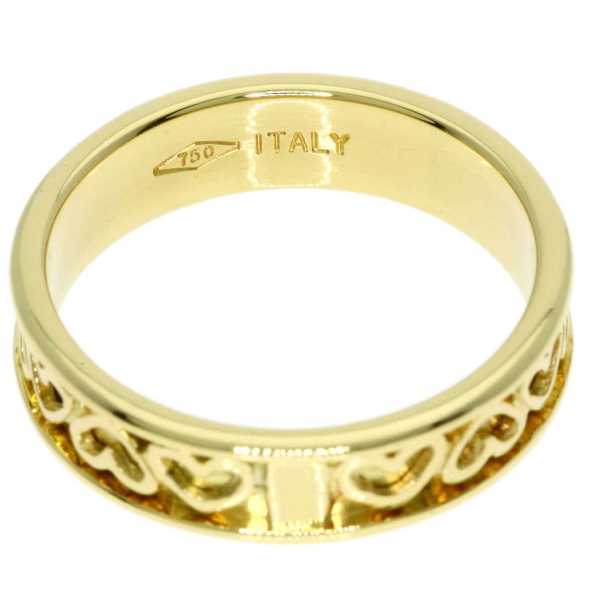 TIFFANY&Co. Cutout Heart Ring K18 Yellow Gold Ladies [Used]