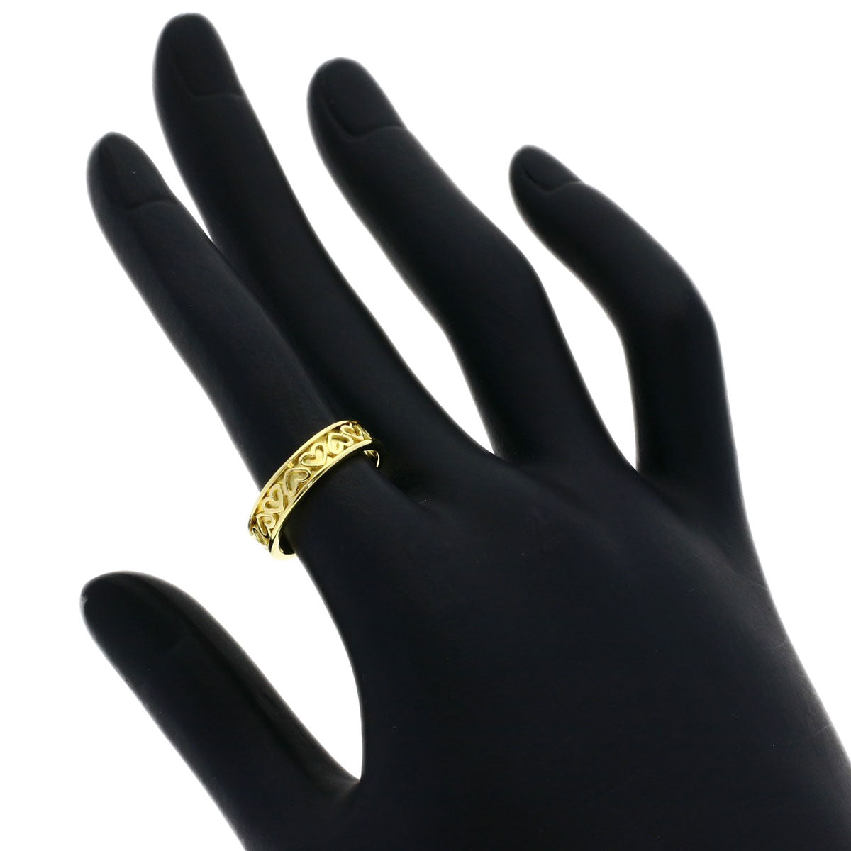 TIFFANY&Co. Cutout Heart Ring K18 Yellow Gold Ladies [Used]