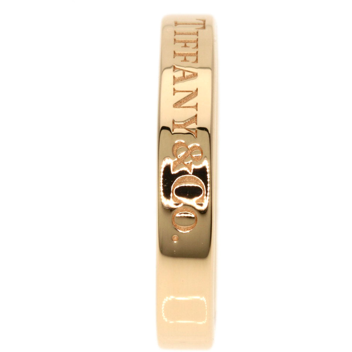 TIFFANY&Co. Flat band Ring K18 Pink Gold Ladies [Used]