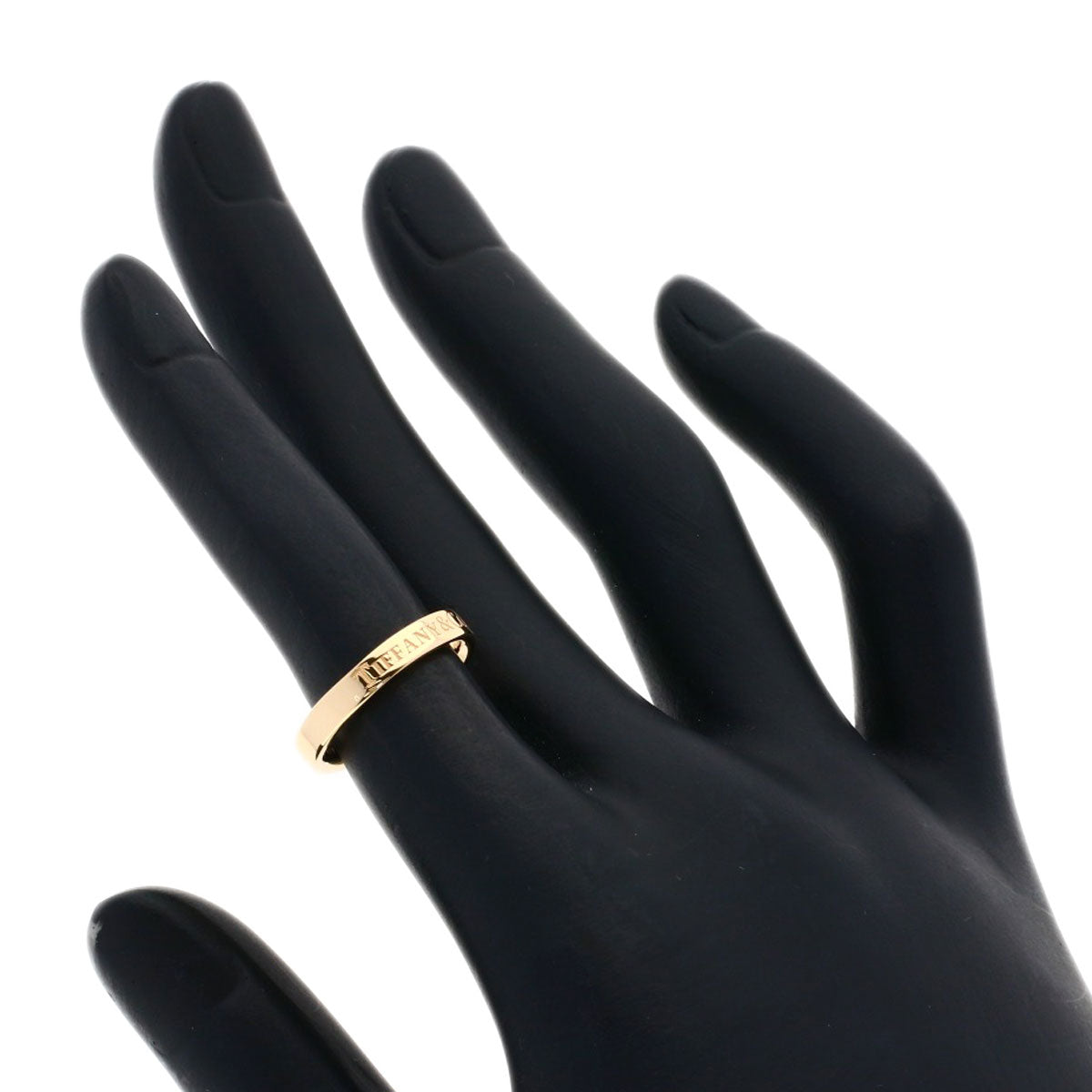 TIFFANY&Co. Flat band Ring K18 Pink Gold Ladies [Used]