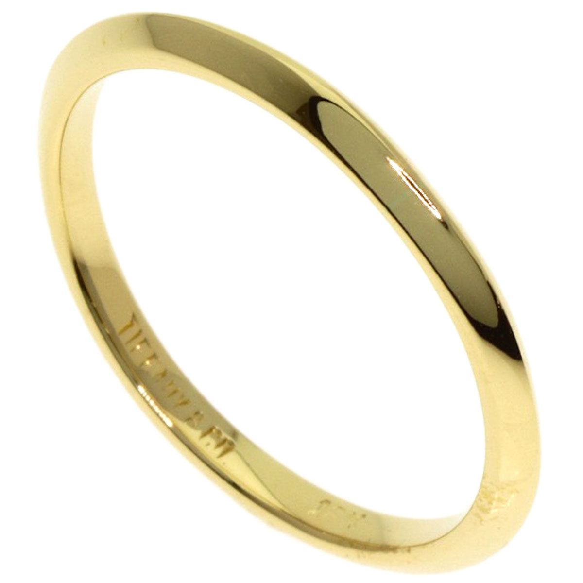 TIFFANY&Co. Knife edge Ring K18 Yellow Gold Ladies [Used]