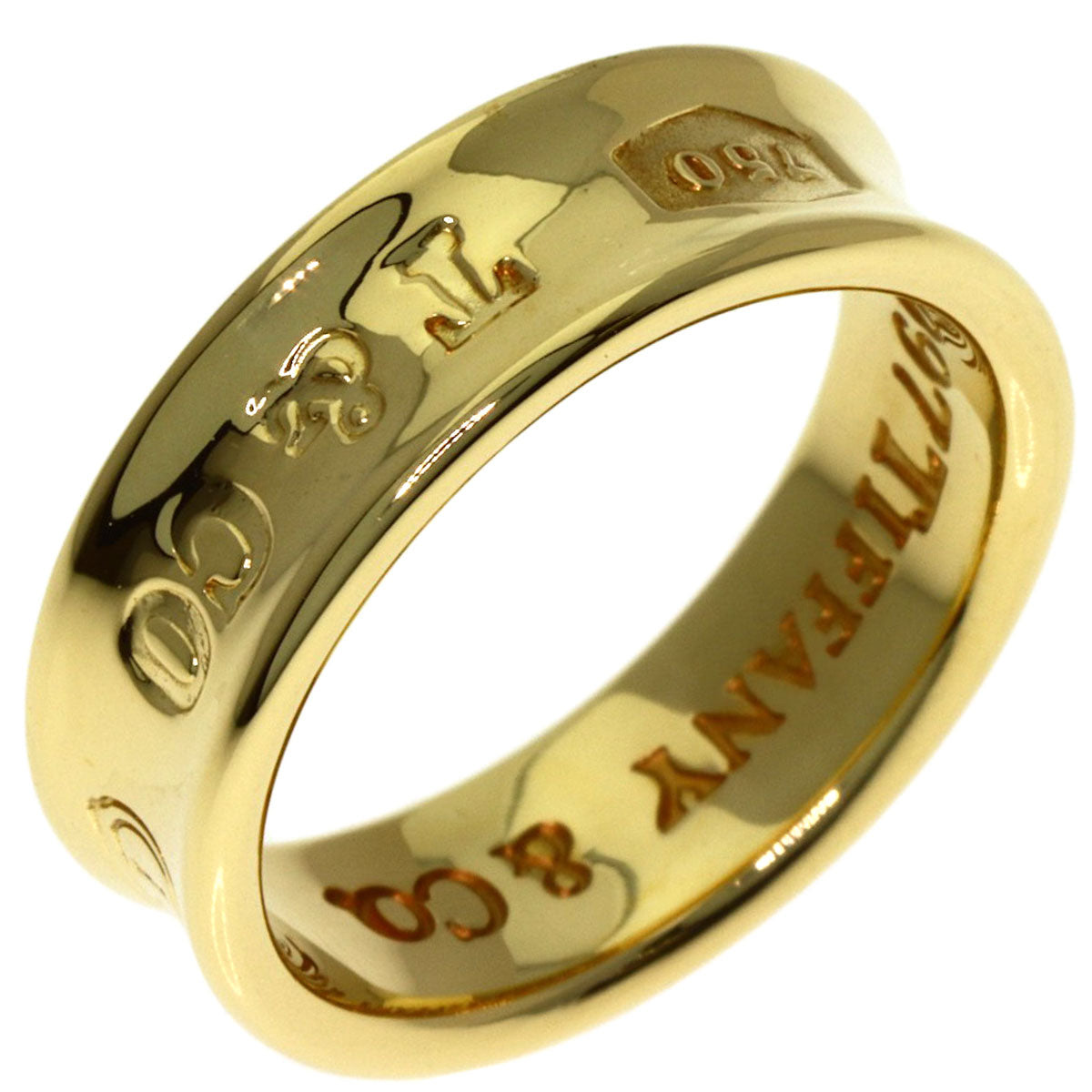 TIFFANY&Co. 1837 Ring K18 Yellow Gold Ladies [Used]