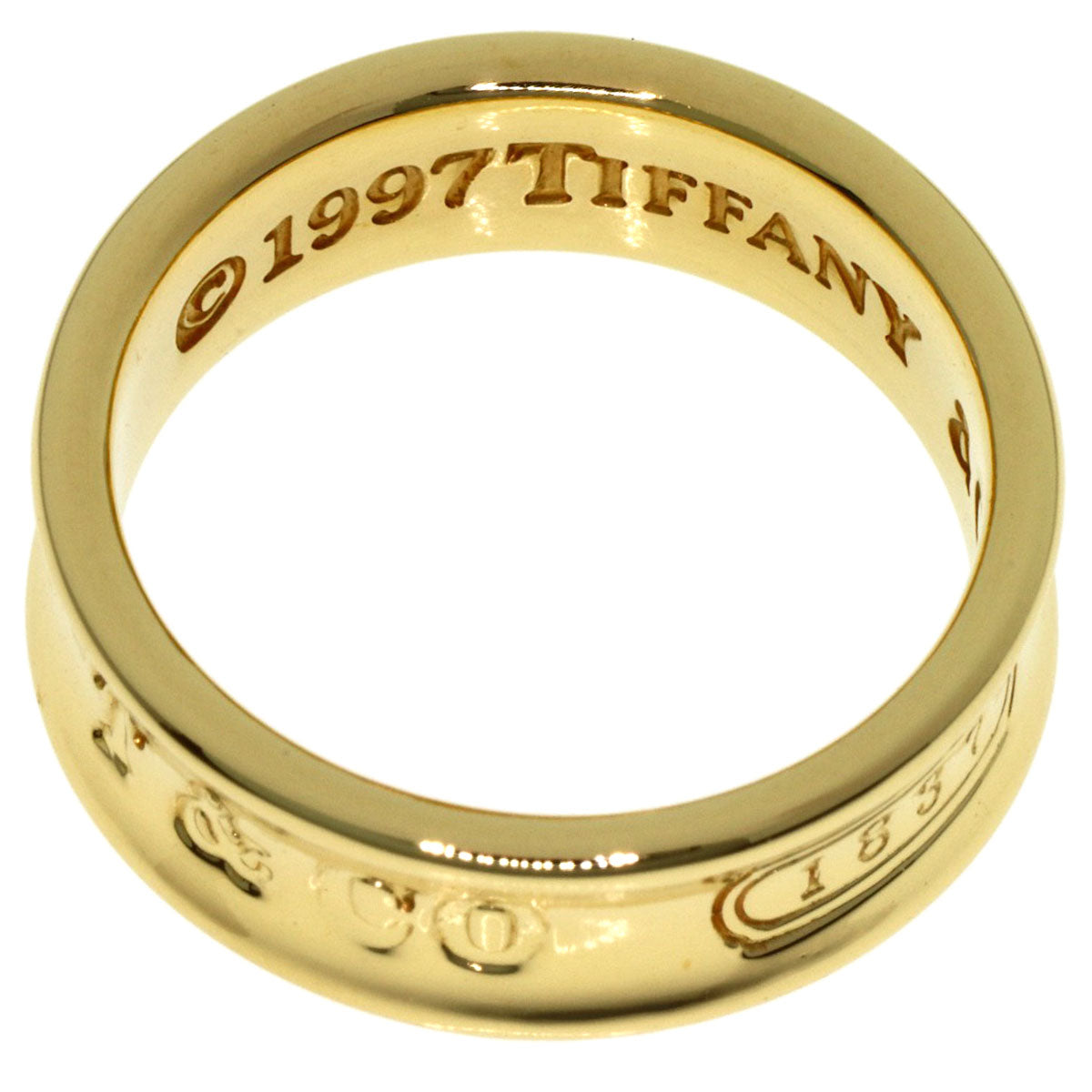 TIFFANY&Co. 1837 Ring K18 Yellow Gold Ladies [Used]