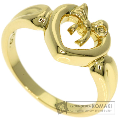 TIFFANY&Co. Heart with bow Ring K18 Yellow Gold Ladies [Used]