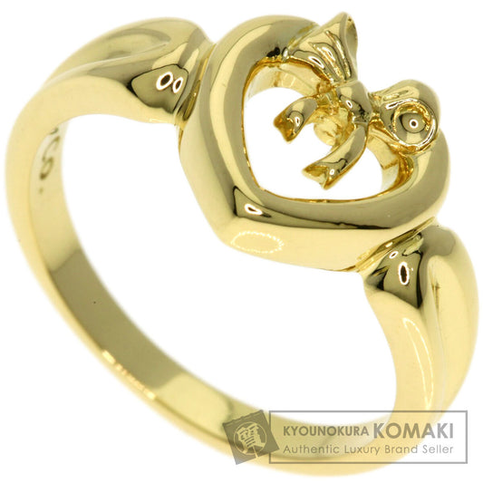 TIFFANY&Co. Heart with bow Ring K18 Yellow Gold Ladies [Used]