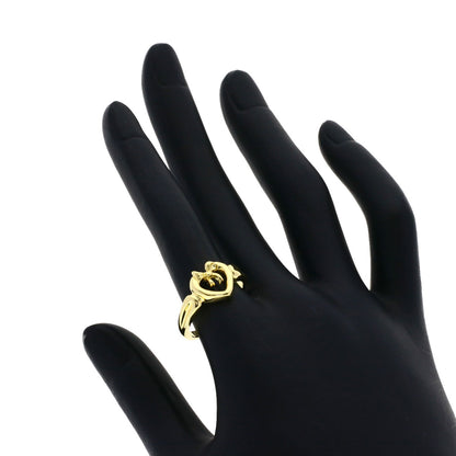 TIFFANY&Co. Heart with bow Ring K18 Yellow Gold Ladies [Used]